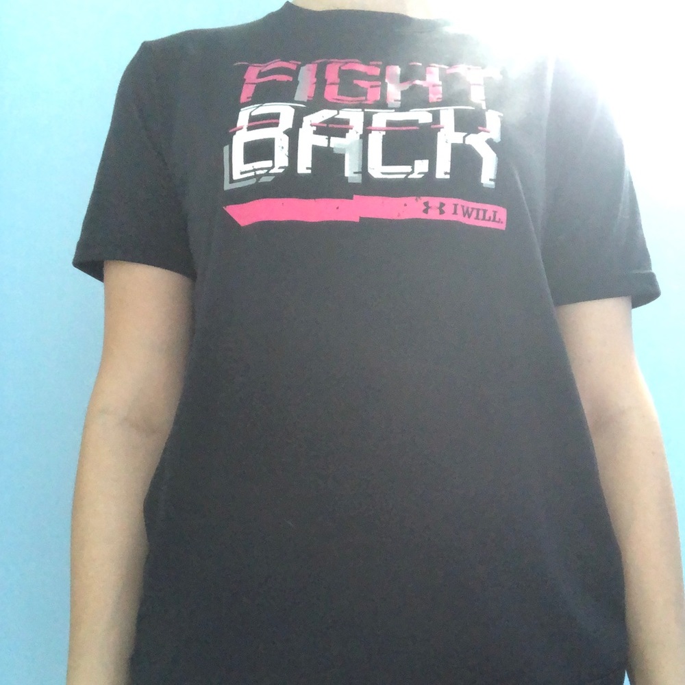 Black t shirt with words on it